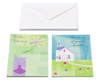 American Greetings Easter Cards with Envelopes, Church and Flower (6-Count)