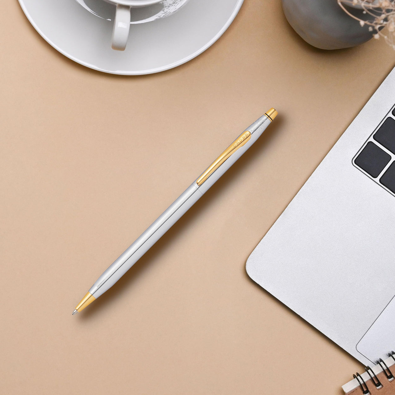 Cross Classic Century Refillable Ballpoint Pen, Medium Ballpen, Includes Luxury Gift Box - Medalist Chrome Chrome -Medalist