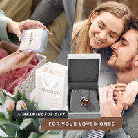 Leafael Women’s Silver Plated Infinity Love Heart Pendant Necklace with Birthstone Crystals, Jewelry Gifts for Her, 18 + 2 inch Chain, Anniversary Birthday Mother's  Necklaces for Wife Mom Girlfriend 15-Stress Relief-Dark Topaz Brown