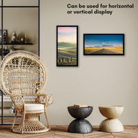 Americanflat 8x16 Poster Frame in Black - Thin Border Photo Frame with Shatter-Resistant Glass, Hanging Hardware, and Built-in Easel for Horizontal or Vertical Display Formats for Wall or Tabletop