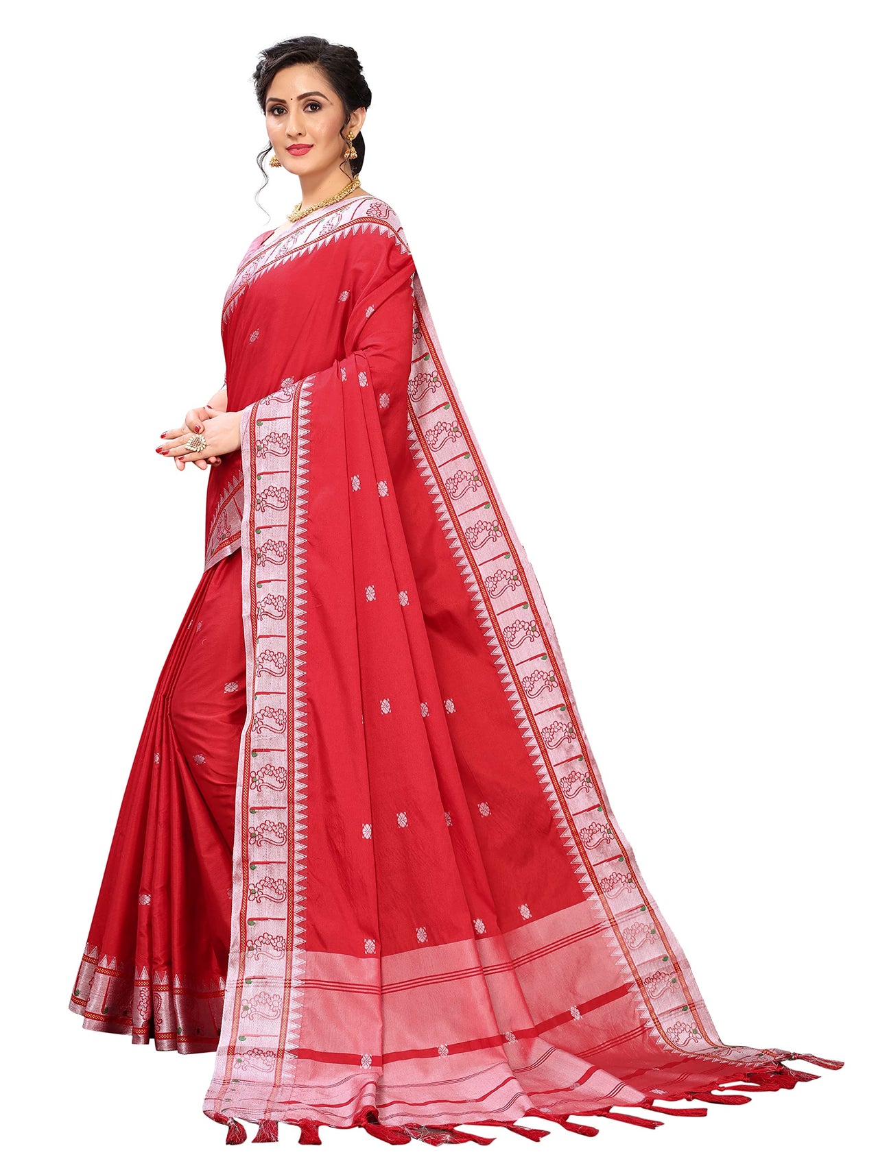 Regolith Designer Sarees for women banarasi silk saree with fancy saree Un-stitched blouse Pieces