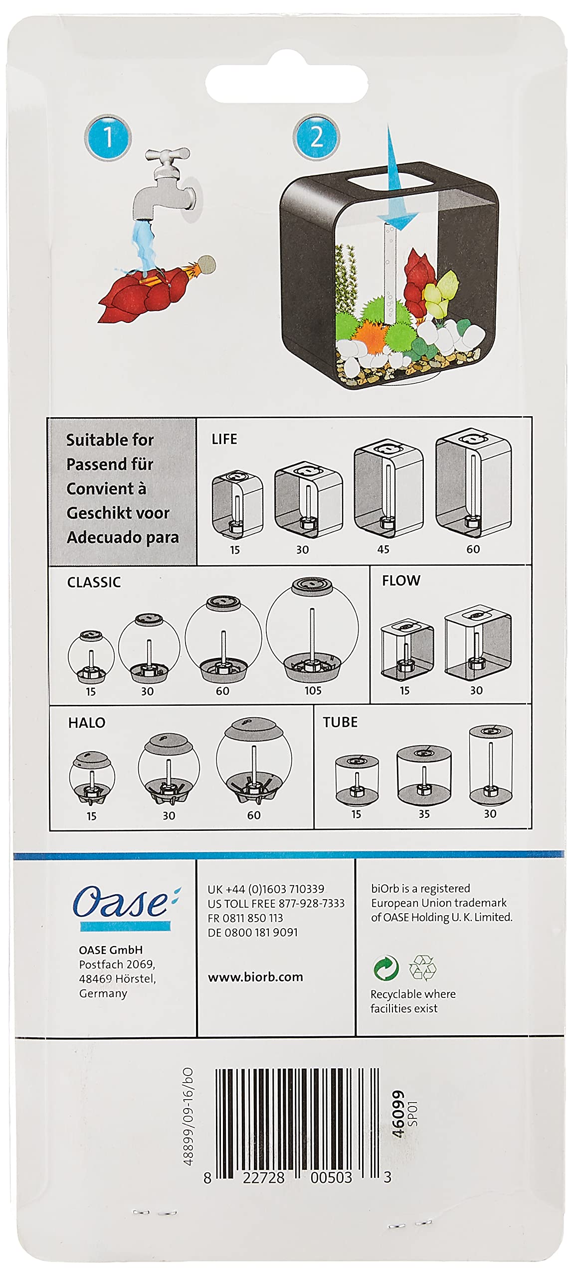 biOrb Silk Plant Set Small Green & red (46099)