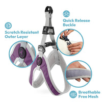 Gooby Simple Step in III Harness - Yellow, X-Small - Small Dog Harness with Scratch Resistant Outer Vest - Soft Inner Mesh Harness for Small, Medium Dogs