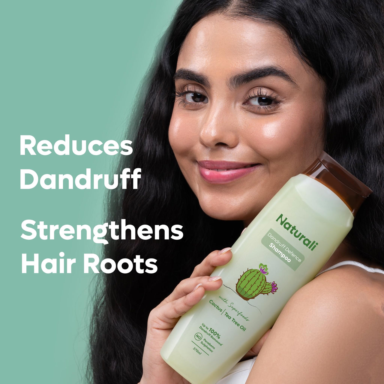 Naturali Shampoo For Dandruff | Tea Tree Oil For Hair | Sulphate Free | Dandruff Shampoo For Men | Paraben Free | 370 ml