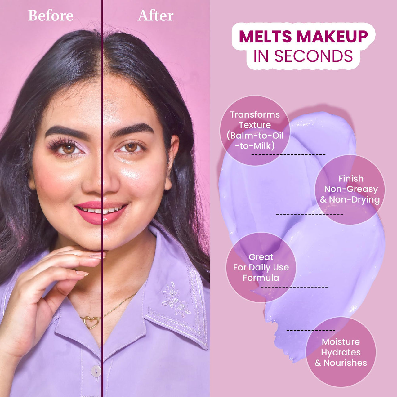 Parul Garg Beauty Cleansing Balm – Gentle Hydrating Makeup Remover | Dissolves Waterproof Makeup, Nourishes & Refreshes Skin | Non-Greasy, Lightweight, All Skin Types