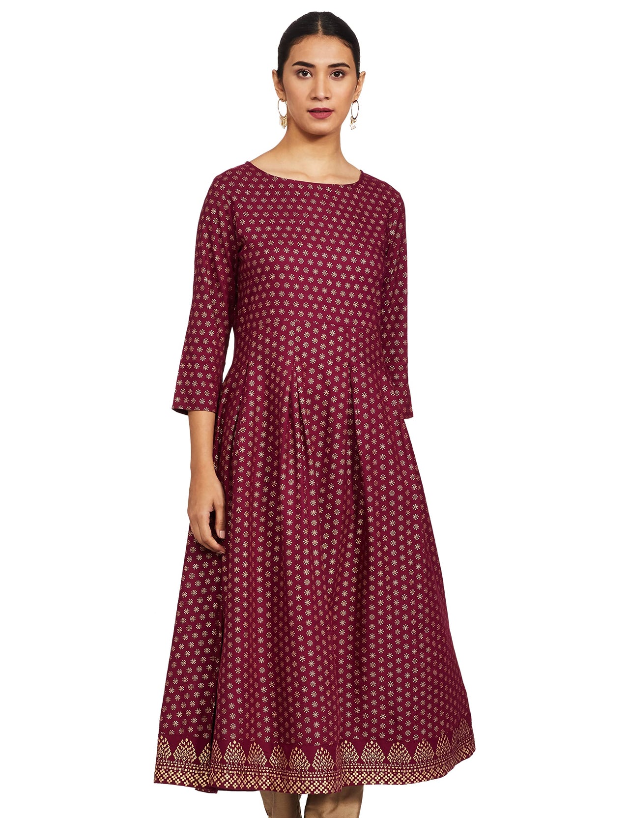 Amazon Brand - Tavasya Women Rayon Festive Kurti