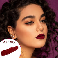 Pijn Luxe Comfy Matt Lipstick Hot Red | 12HR Long-Lasting, Smudge-Proof & Waterproof | Lightweight, Smooth Matte Finish With Vitamin E & Lip Repair | Lipstick for Women