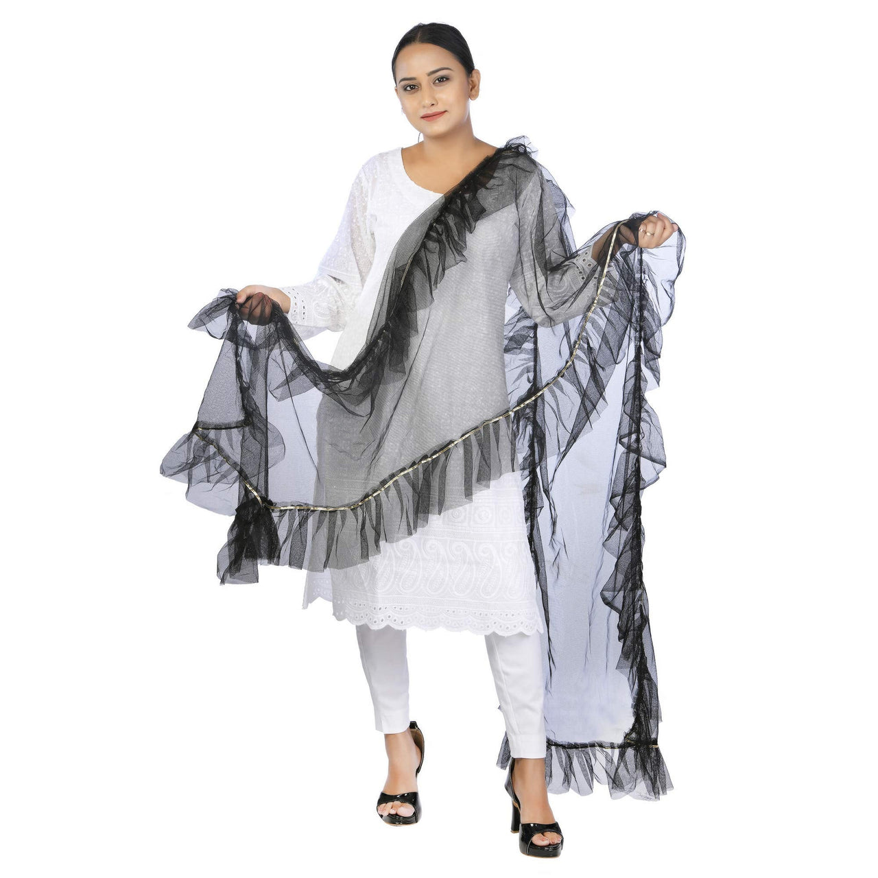 Traditions Bazaar Women's  Starred Net Dupatta
