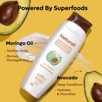 Naturali Damage Repair Conditioner, 180 Millilitre Enriched With Moringa Oil & Avocado For Silky & Smooth Hair, Revitalizes & Nourishes Damaged Hair (Coconut), Paraben & Sulphate Free