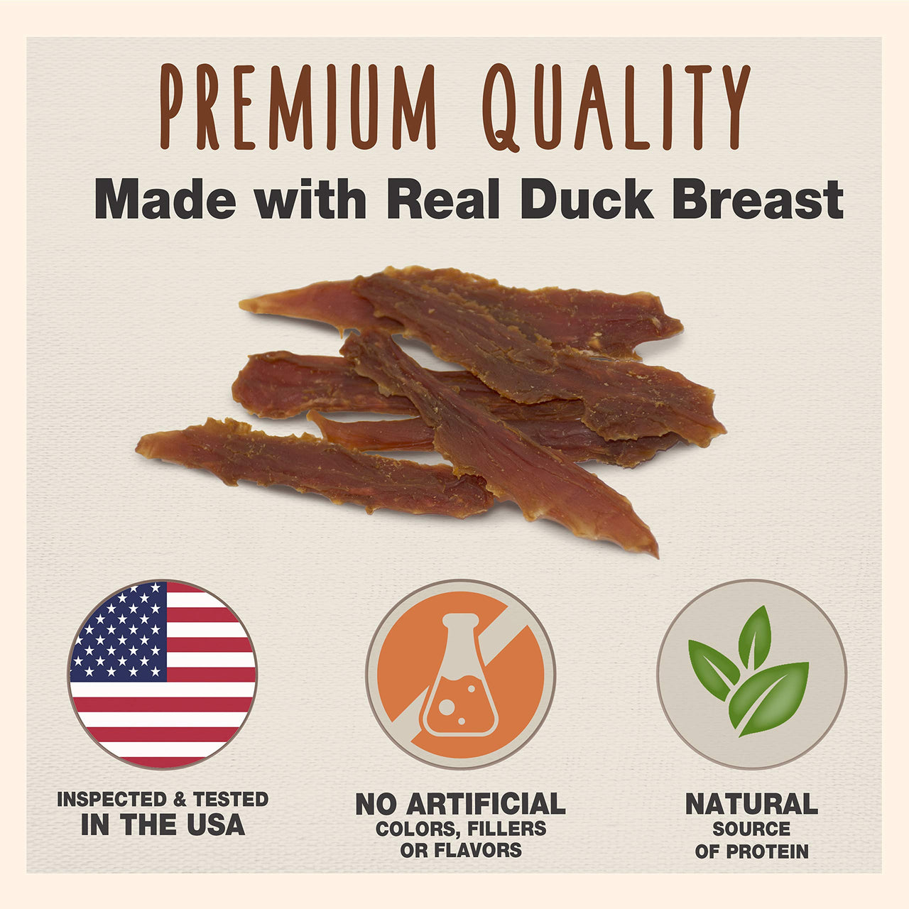 Cadet Gourmet Duck Breast Dog Treats - Healthy & Natural Dog Training Treats for Small & Large Dogs - Inspected & Tested in USA (28 oz.) 1.75 Pound (Pack of 1)