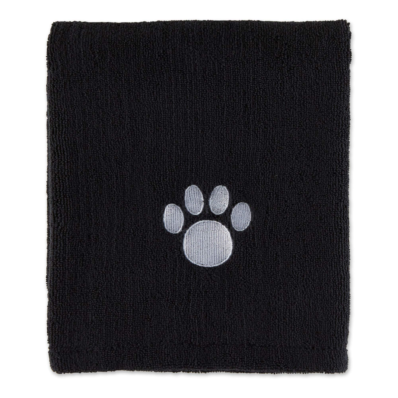Bone Dry Pet Grooming Towel Collection Absorbent Microfiber X-Large, 41x23.5", Embroidered Black 41x23.5"