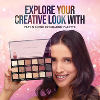 Hilary Rhoda Play N Blend Eyeshadow Palette | Matte & Shimmer Finish | Super-fine Particles | 18 Trendy Colours | Available in 2 Variants | Blends Easily - 20g (Day Dreamer - Shade 01)