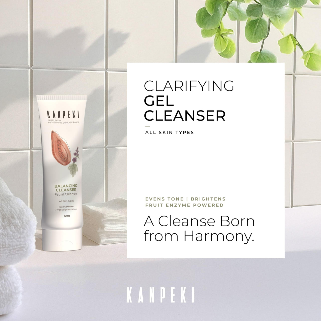 Kanpeki Balancing Cleanser Face Wash to Gently Brighten Skin | Cleanser for Dry to Normal & Sensitive | Reduces Hyperpigmentation | Provides Even Skin Tone | Japanese Skin Care Product