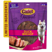 Cadet Gourmet Duck Breast Dog Treats - Healthy & Natural Dog Training Treats for Small & Large Dogs - Inspected & Tested in USA (28 oz.) 1.75 Pound (Pack of 1)