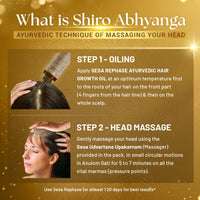 SESA Ayurvedic Rephase 2 Step Hair Oil Growth Kit With 26 Herbs And 6 Essential Oils Promotes Hair Growth Help Reduces Hair Fall With Massager Natural Hair Oil For Women And Men, 100 Ml