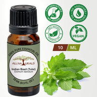 All Naturals - Tulsi Essential Oil (15 Ml)|Versatile Essential Oil For Home Fragrance|Pure & Natural|Tulsi Oil For Spirituality & Focus|Disinfection,Insect-Repellent,Anti-Fungal|Essential Oil For Skin