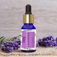 Rey Naturals Lavender Essential Oil For Hair Growth | Lavender Essential Oil For Skin | Undiluted Lavender Oil For Hair, Skin, Diffuser With Glass Dropper | Aromatherapy Diffuser Oil - 15ml(Pack Of 2)