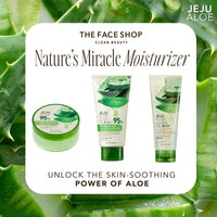 The Face Shop Jeju Aloe Fresh Soothing Foam Cleanser | Gel to Foam cleanser for Skin,Body and Face | Hydrating & cooling cleanser, 150ml