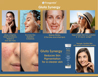 Trexgenics GLUTA SYNERGY L-Glutathione 500 mg + Glutathione Precursors 750 mg as N-Acetyl Cysteine, Glycine & Glutamine + Vitamin C Skin Glow, Radiance (2 Pack x 15 =30 Effervescent Tablets , Orange flavour