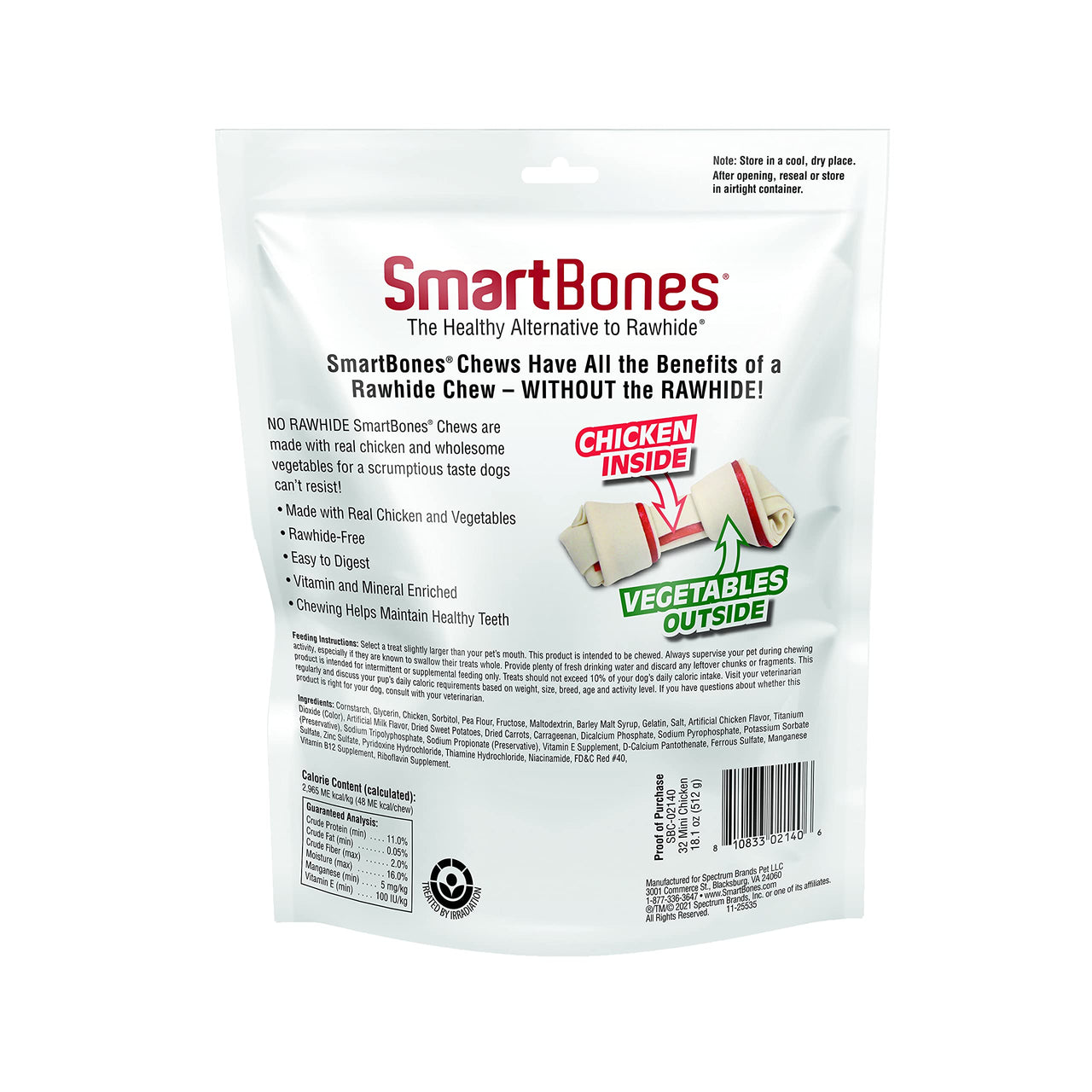 Smartbones Mini Chews with Real Chicken 32 Count, Rawhide-Free Chews for Dogs
