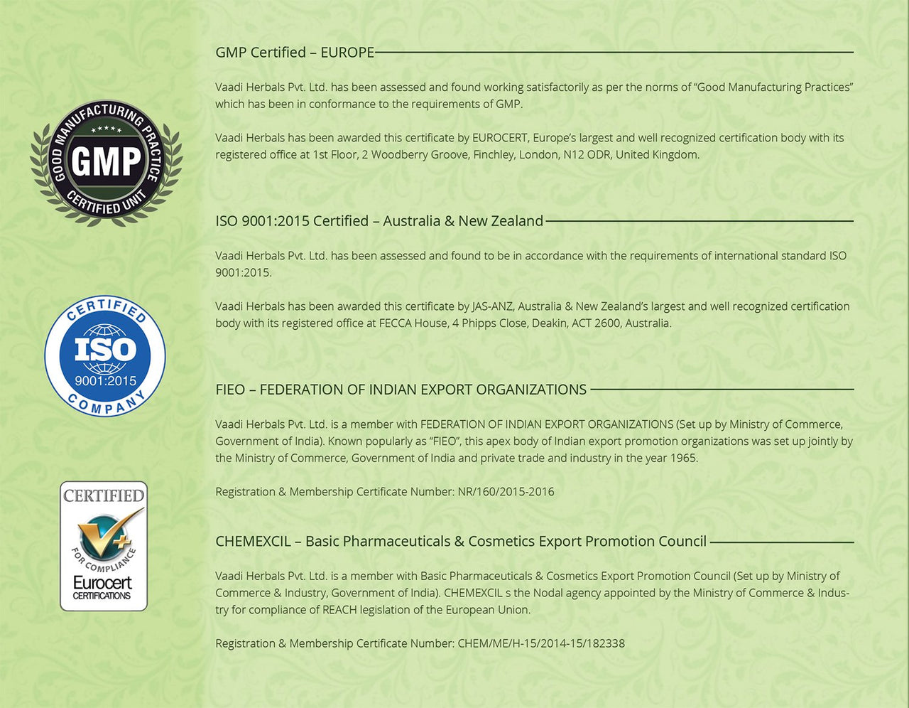 Vaadi Herbals Shower Gel, Luxurious Saffron, 300 ml