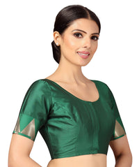 X3 Women's  Polyester Short Sleeves Silky Saree