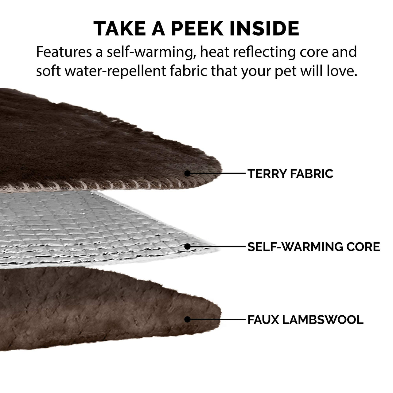 Furhaven Waterproof & Self-Warming Throw Blanket for Dogs & Indoor Cats, Washable & Reflects Body Heat - Terry & Sherpa Dog Blanket - Espresso, Small Blanket - Terry & Sherpa (Espresso) 30.0"L x 20.0"W x 0.5"Th Self-Warming & Waterproof
