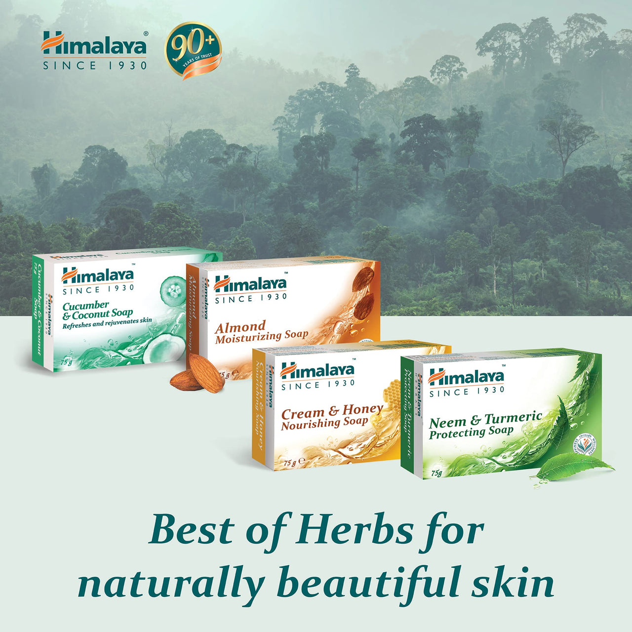 Himalaya Herbals Protecting Neem and Turmeric Soap, 75g (Pack of 6)