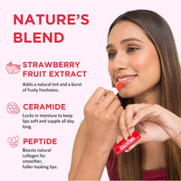 ORGATRE Strawberry Lip Balm for women 3.2gm | SPF 30 PA++ | Lip Balm for Dark Lips, Pigmentation, Dry & Chapped Lips | Ceramide & Peptide