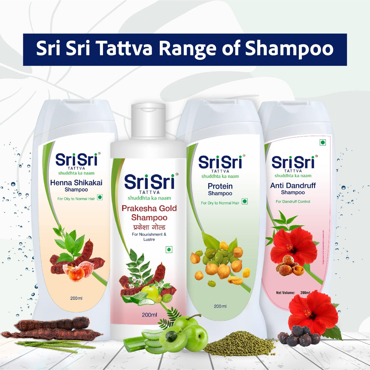 Sri Sri TATTVA shuddhta ka naam Anti Dandruff Shampoo, 200Ml (Pack Of 2, Prevents Dandruff & Dry Scalp - Soothes The Scalp And Helps Get Nourished, Healthy Hair - For Women & Men)