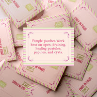 Tint Cosmetics Emily in Paris Stamp It Acne Pimple Patch Hydrocolloid Patches For Active Surface Acne & Pimples | Flattens Acne, Pimples & Excess Oil Overnight |For All Skin Types (Cute Designs, Pack of 2). 48 Stickers.
