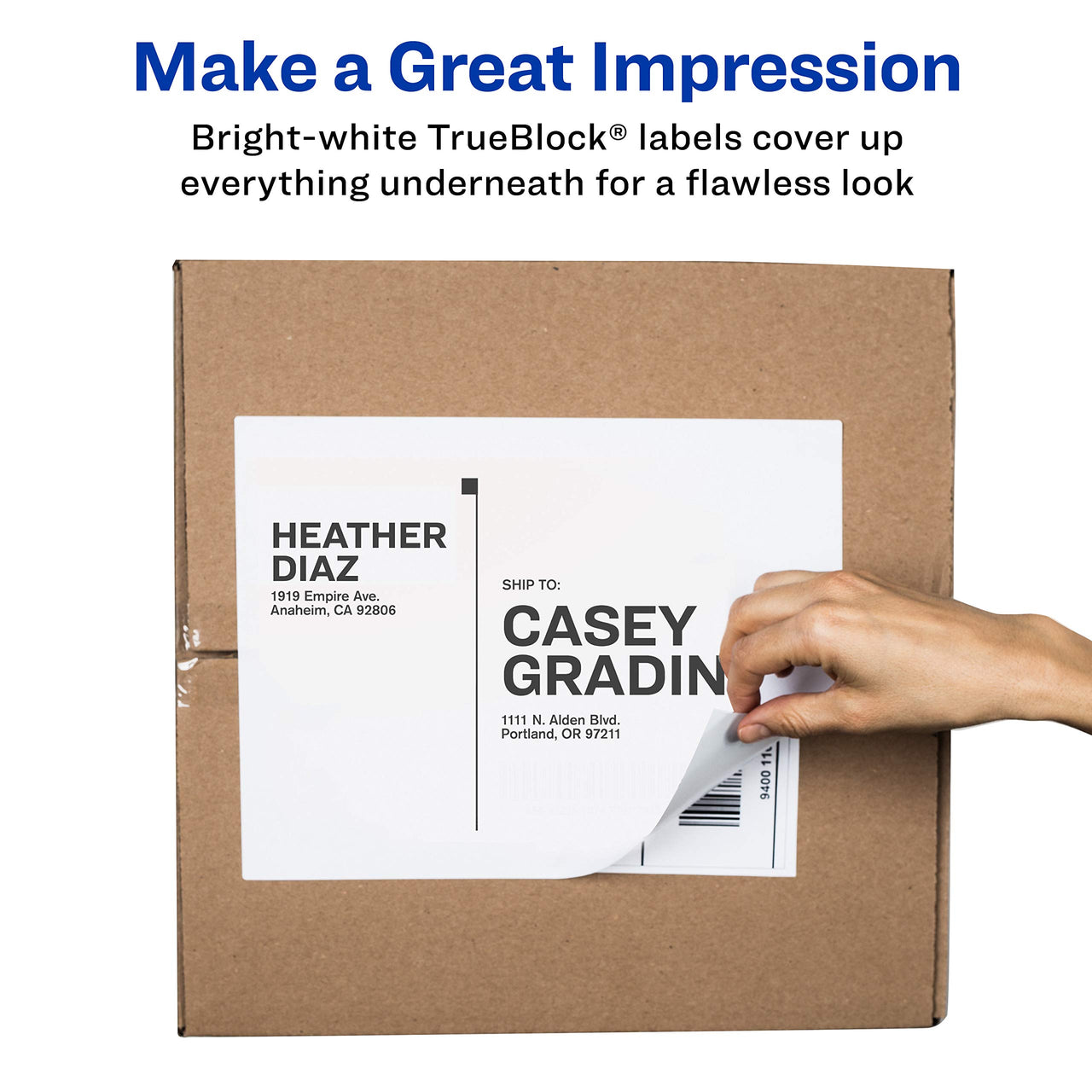 Avery Full Sheet Printable Shipping Labels, 8.5" x 11", White, 25 Blank Mailing Labels (5265) 25 labels