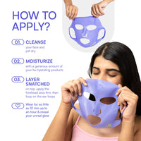 Gush Beauty Snatched Mask Reusable Silicone Sheet Mask | Eco-Friendly & Customizable Skincare | Enhances Product Absorption & Locks in Moisture | Comfortable & Durable Design | 1 Count