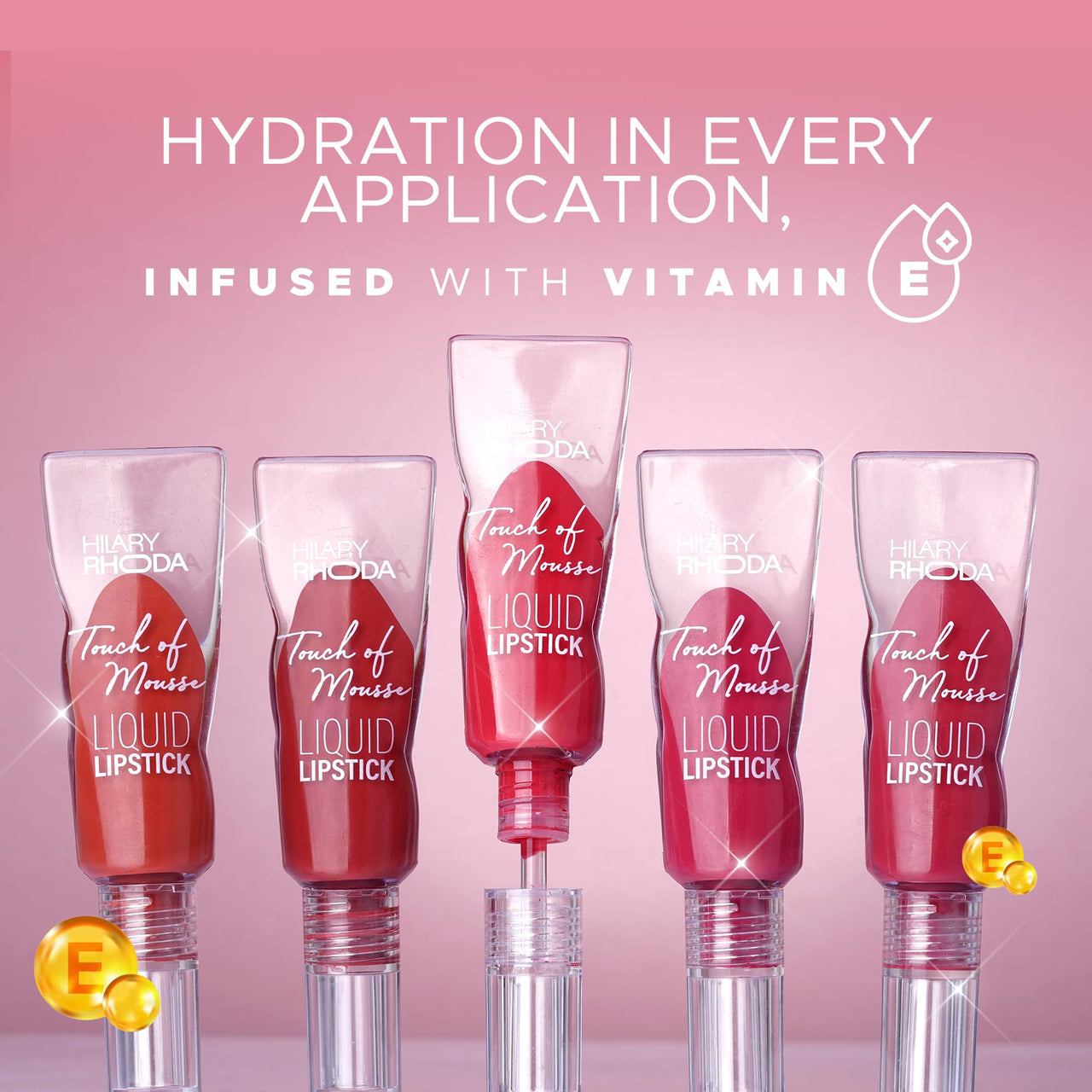 Hilary Rhoda Touch Of Mousse Lipstick | Matte Finish & Long Lasting | Infused with Vitamin E | Weightless & Liquid Lipstick with Mousse Finish | Smudge & Water Proof | Vegan - 5ml (Extra Maroon - Shade 12)