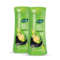 Joy Lemon & Olives Hair Dryness Control Conditioning Shampoo (340ml x 2) | For Dry & Frizzy Hair | Makes Hair Smooth & Shiny | For Men & Women