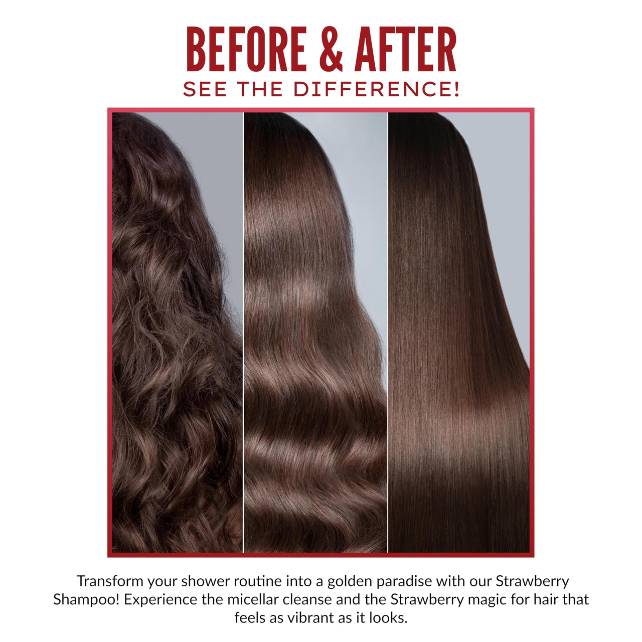 Tryones Strawberry Shampoo 1L - Natural Formulation for Vibrant Shine on All Hair Types