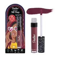Dazller All Day Lip Colour Quick Dry | Long-Stay | Lightweight | Matte Lipstick for Women | Enriched with Kokum Butter 6g (QDLC004 - Burgundy, Quick Dry)