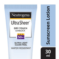 Neutrogena Ultra Sheer Dry Touch Sunblock SPF 50+ Sunscreen For Women And Men, 30ml And Neutrogena Oil Free Facial Moisturiser, SPF 15, 115ml