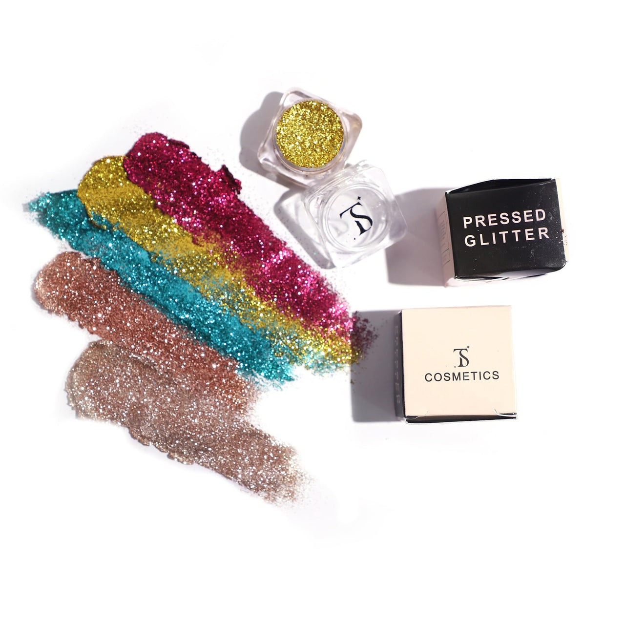 TS COSMETICS Pro Glitter Eyeshadow Palette – On The Way | Pressed Glitter, Shimmer & Matte Finishes | Highly Pigmented, Long-Lasting Eye Makeup
