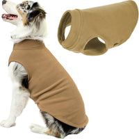 Gooby Stretch Fleece Vest Dog Sweater - Sand, 6X-Large - Warm Pullover Fleece Dog Jacket - Winter Dog Clothes for Small Dogs Boy or Girl - Dog Sweaters for Small Dogs to Dog Sweaters for Large Dogs 6X-Large Length (27.5