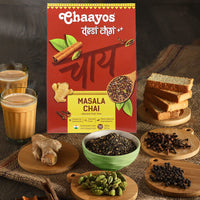 Chaayos Masala Tea - Premium Chai Patti with 100% Natural Spices - 300g [150 Cups] | Masala Chai Patti | Chai Masala | Assam Tea