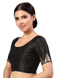 X3 Women's  Polyester Short Sleeves Silky Saree
