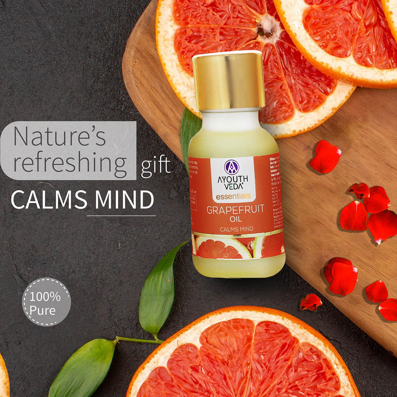 Grapefruit essential oil | For Healthy Skin & Hair | Pure & Natural Aromatherapy oil 15ml