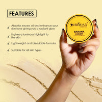 Shryoan Banana Luxury Loose Powder|Oil Control Banana Loose Powder | Make Up Setting Loose Powder| Long-lasting Coverage Reduces Shine (Pack of 2)