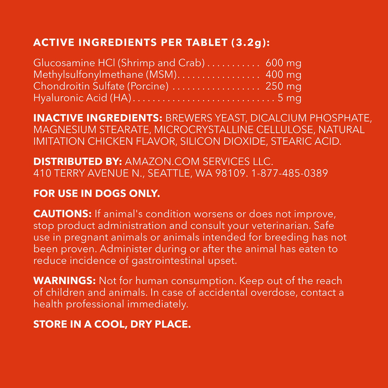 Wag Hip & Joint Advanced Chewable Tablets for Small/Medium Dogs, 90 Count Small/Medium Dog 90 Count (Pack of 1)