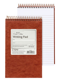 Ampad Gold Fibre Retro Writing Pad, Red Cover, White Paper, 5 x 8, Medium Rule, 80 Sheets, 1 Each (20-007)
