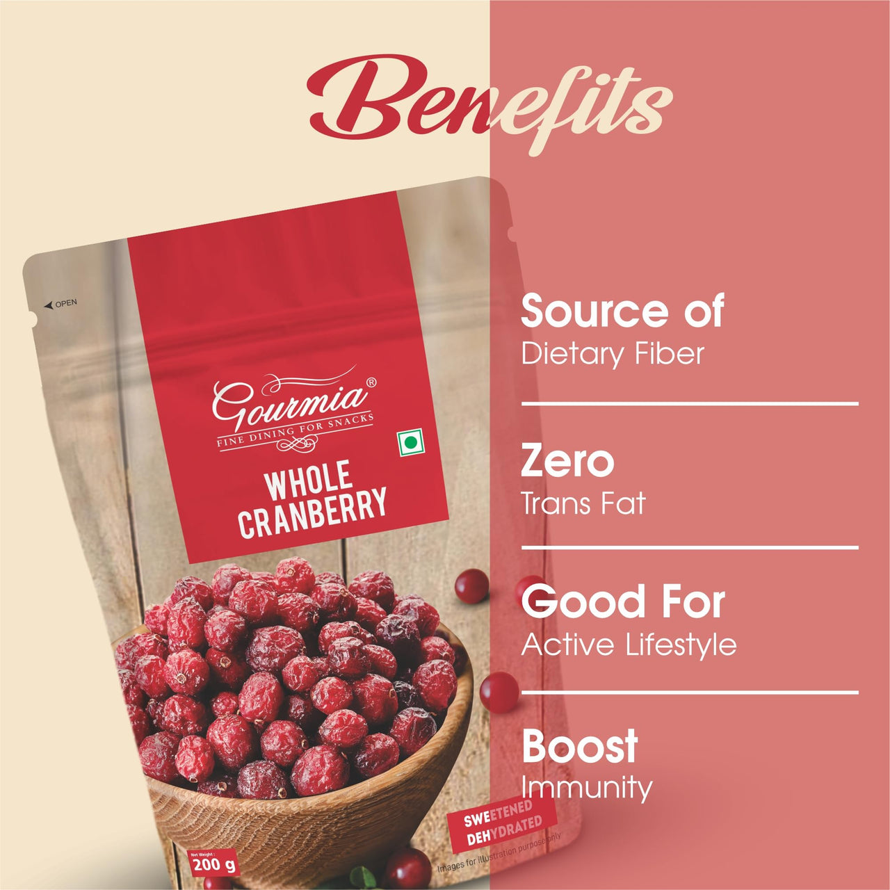 Gourmia Dried Cranberry 200g