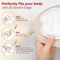 LuvLap Ultra Thin Honeycomb Nursing Breast Pads, 96pcs, Disposable, High Absorbent,Discreet Fit