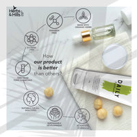 Herbs & Hills Daily Moisturizer Cream - 100g For All Skin Types with Almond, Olive, Avocado Oil, Keep Skin Soft, Hydrated & Supple, Remove Puffiness, Prevent UV Damage, Improve Skin Health