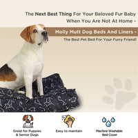 Molly Mutt Medium to Large Dog Bed Cover - Rocketman Print - Measures 27x36x5 - 100% Cotton - Durable - Breathable - Sustainable - Machine Washable Dog Bed Cover